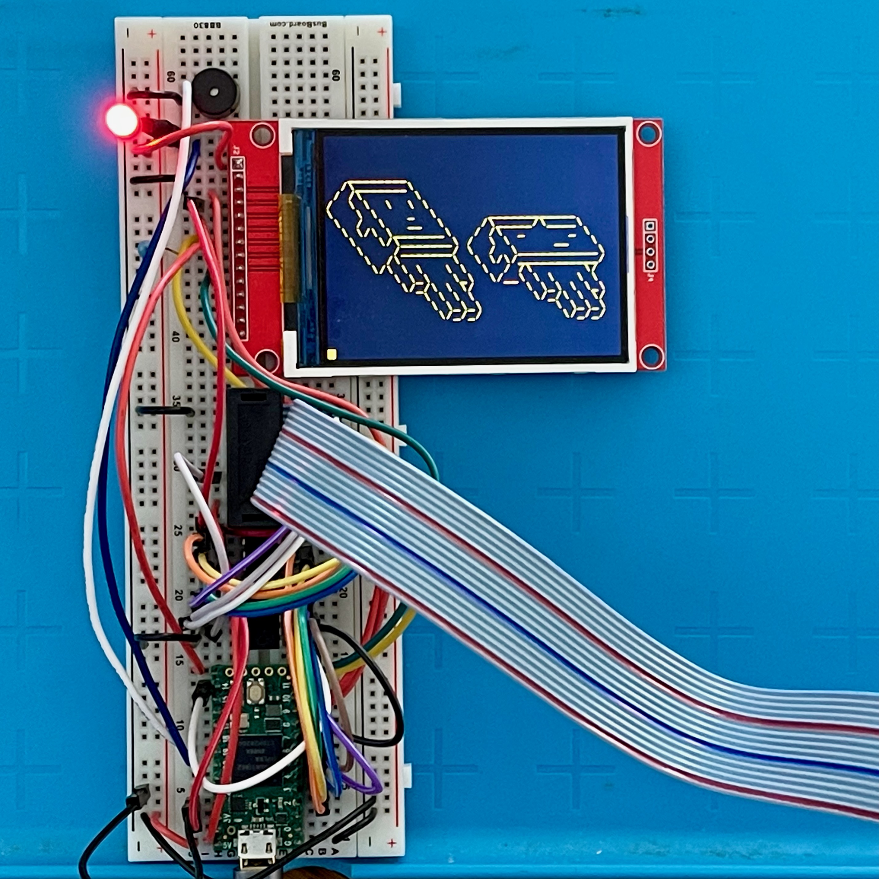 The Adam74 in the breadboard stage.