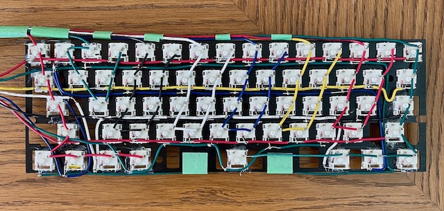 ASCIIboard hand-wired