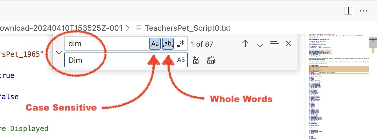 How to use Replace in Visual Studio Code.