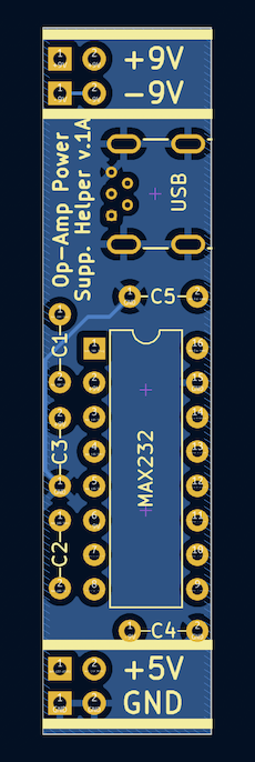 OpAmp breadboard helper PCB.