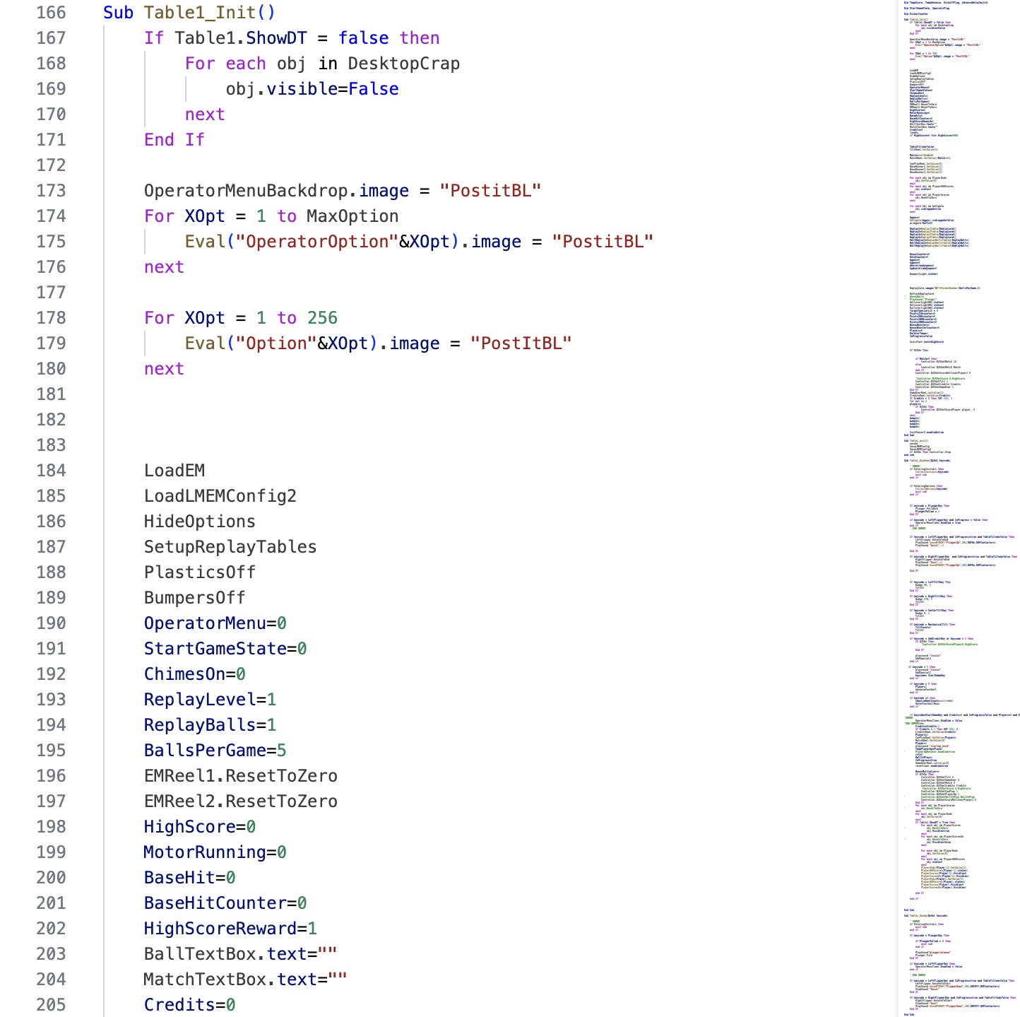 Table_init(), the first subroutine.