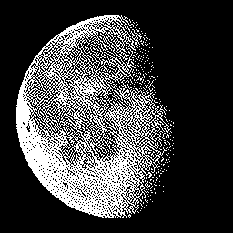 Atkinson-dithered Moon.